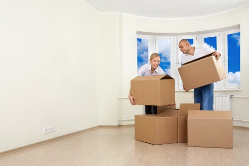 Efficient unloading of household goods by man with van service