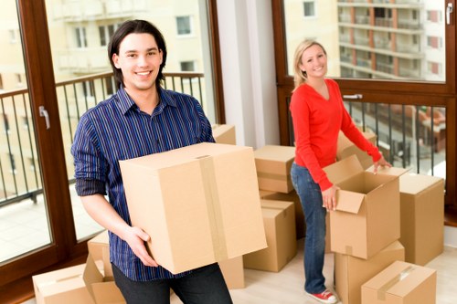 Secure packing of household items by Byfleet removal service